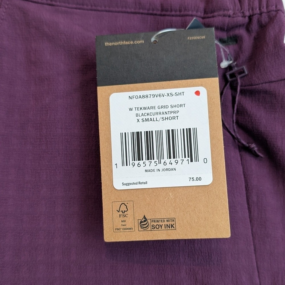 The North Face Womens Tekware Grid Shorts XS Short NEW Hiking Active - Picture 3 of 15